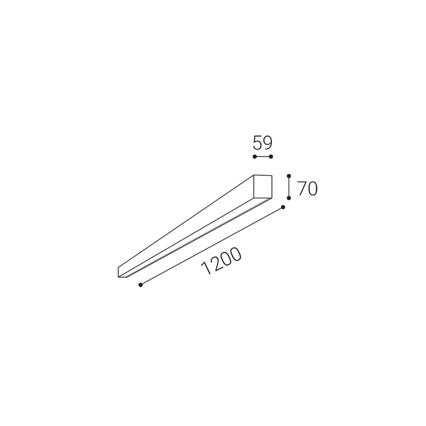 LED2 – LED Lubinis šviestuvas NOLI LED/40W/230V 3000K/3500K/4000K baltas