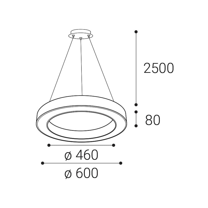 LED2 - LED Reguliuojamas pakabinamas sietynas SATURN LED/50W/230V 3000K/4000K baltas