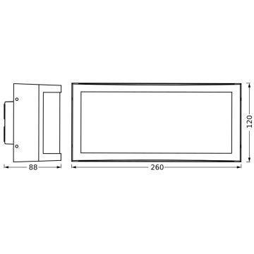 Ledvance - Lauko sieninis šviestuvas CUADRA 1xE27/40W/230V IP65