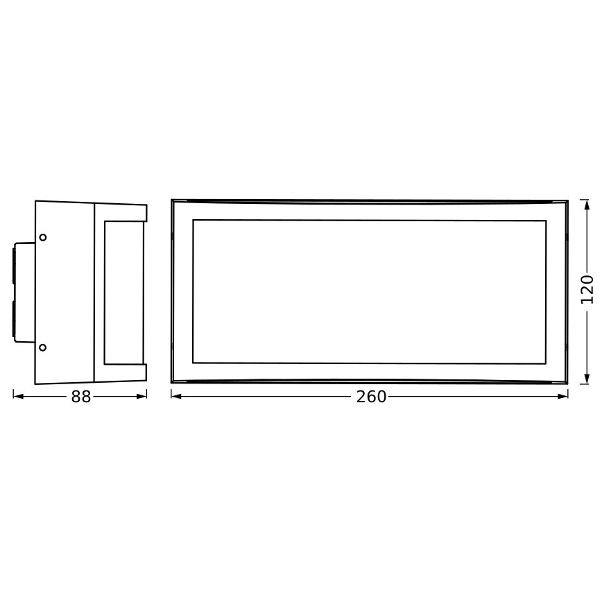 Ledvance - Lauko sieninis šviestuvas CUADRA 1xE27/40W/230V IP65