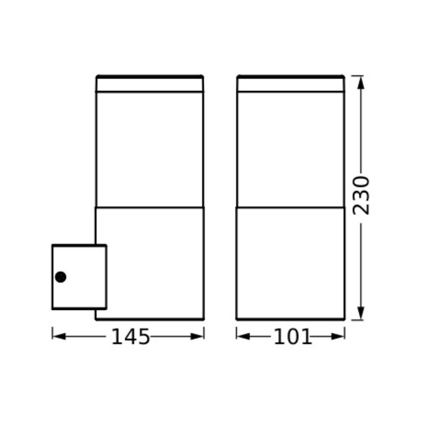 Ledvance - Lauko sieninis šviestuvas EBRO 1xE27/20W/230V IP44