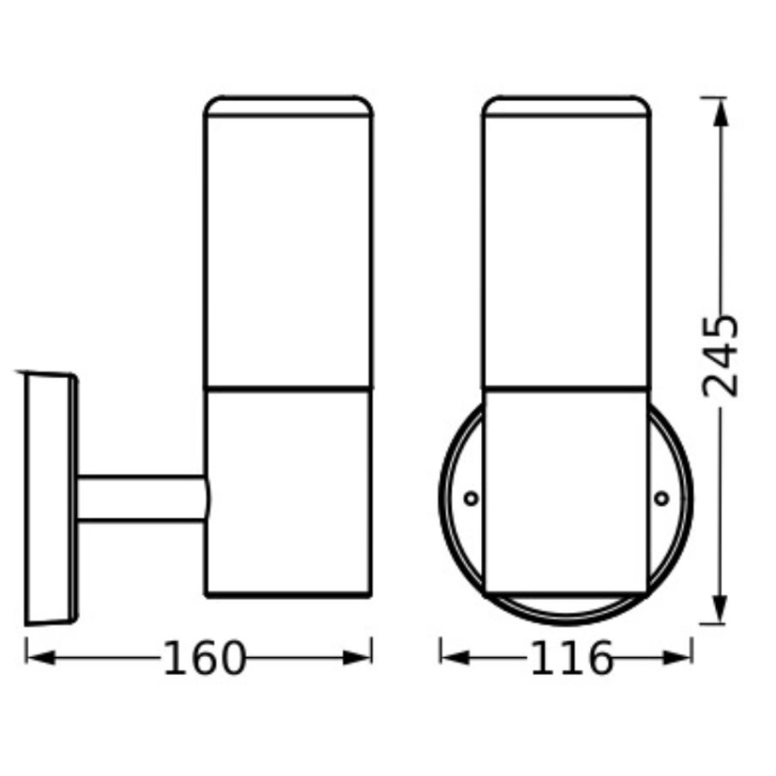 Ledvance - Lauko sieninis šviestuvas FIGO CYLINDER 1xE27/20W/230V IP44