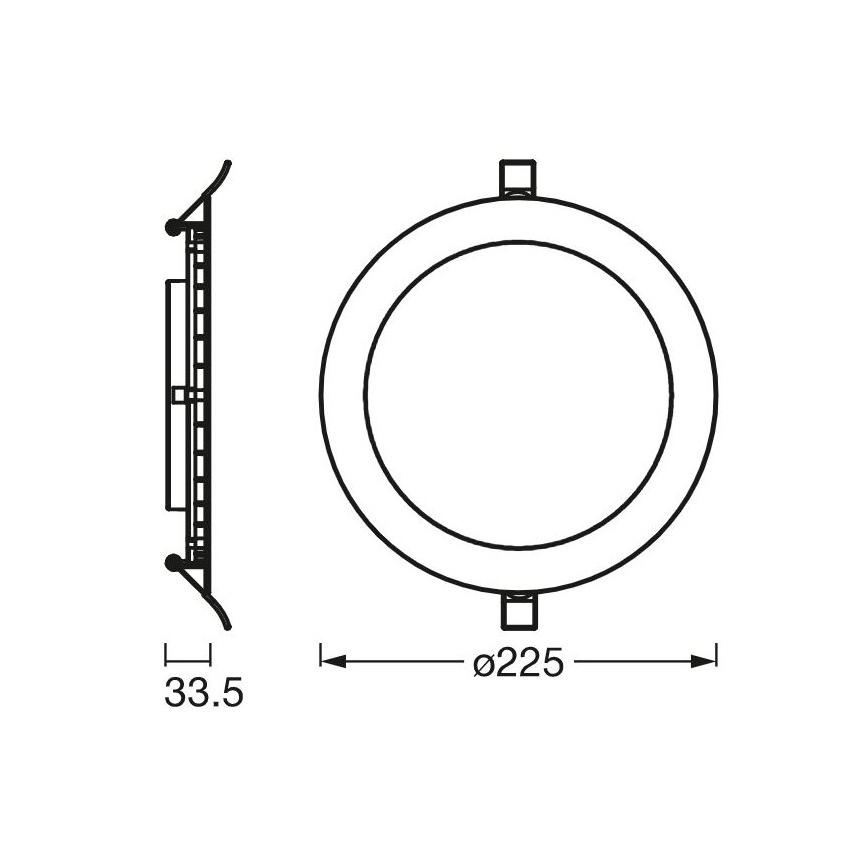 Ledvance - LED Įleidžiamas šviestuvas SLIM LED/22W/230V 4000K