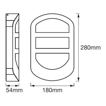 Ledvance - LED Lauko sieninis šviestuvas  PLATE LED/12W/230V IP44