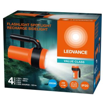 Ledvance - LED pakraunamas žibintuvėlis su maitinimo banku FLASHLIGHT LED/3W/5V 2400mAh