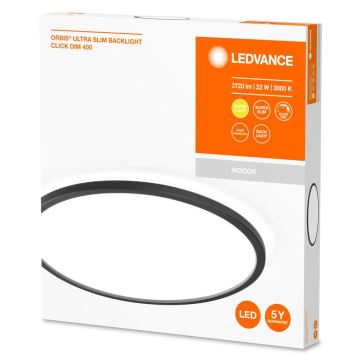 Ledvance - LED Reguliuojamas lubinis šviestuvas ORBIS LED/22W/230V juodas