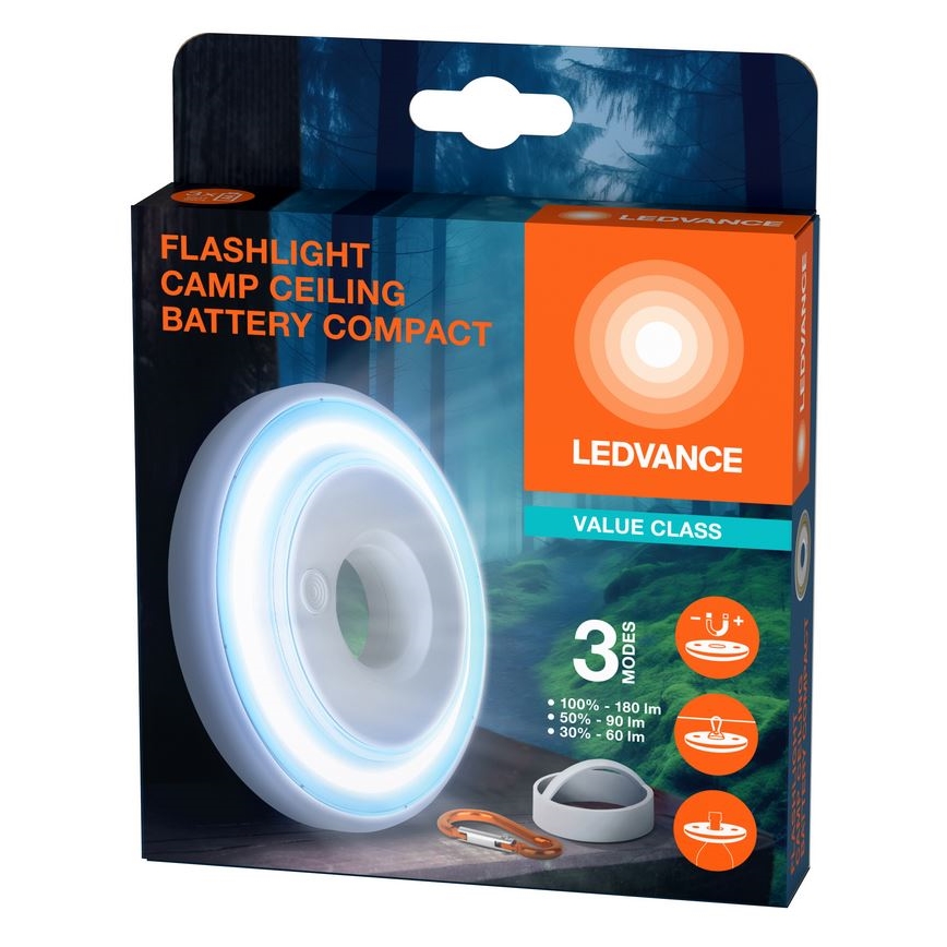 Ledvance - LED Reguliuojamas šviestuvas FLASHLIGHT CAMP LED/2,2W/3xAAA