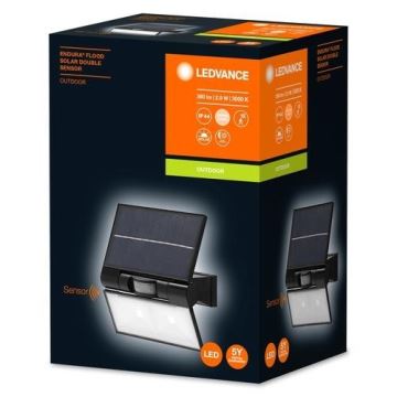 Ledvance - LED Lauko saulės energijos sieninis prožektorius su jutikliu FLOOD LED/2,9W/3,7V IP44