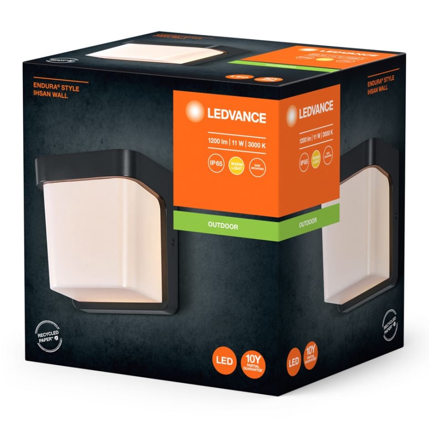 Ledvance - LED sieninis lauko šviestuvas ENDURA STYLE IHSAN LED/11W/230V IP65