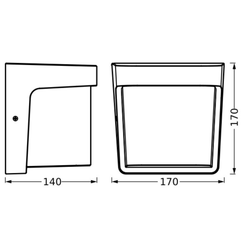 Ledvance - LED sieninis lauko šviestuvas ENDURA STYLE IHSAN LED/11W/230V IP65