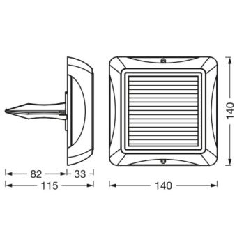 Ledvance - LED Pritemdoma saulės energijos lempa ENDURA STYLE SOLAR LED/1,2W/3,7V IP65