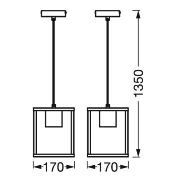 Ledvance - Pakabinamas sietynas DECOR NAIROBI 1xE27/15W/230V Kietmedis