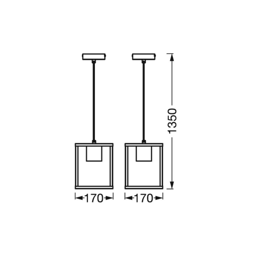 Ledvance - Pakabinamas sietynas DECOR NAIROBI 1xE27/15W/230V Kietmedis