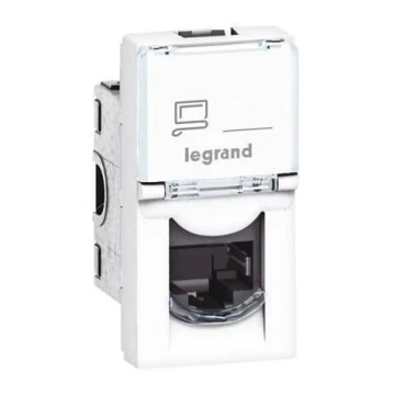 Legrand 76551 - Kištukinis lizdas  MOSAIC 1xRJ45 class 5E UTP 1M baltas