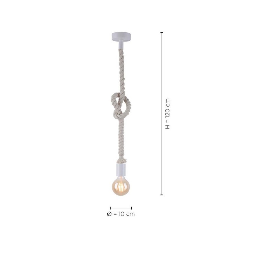 Leuchten Direkt 13572-16 - Pakabinamas sietynas DIY 1xE27/10W/230V baltas