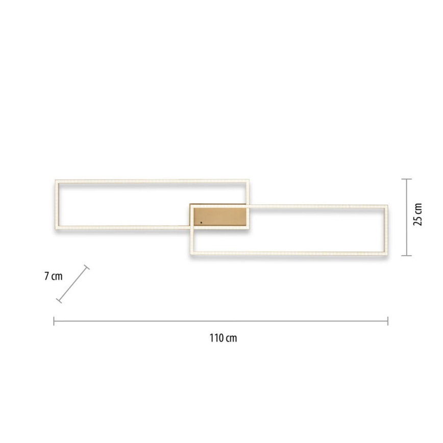 Leuchten Direkt 14019-60- LED Reguliuojamas ant pagrindo montuojamas sietynas IVEN 2xLED/20W/230V 2700-5000K aukso + valdymo pultas