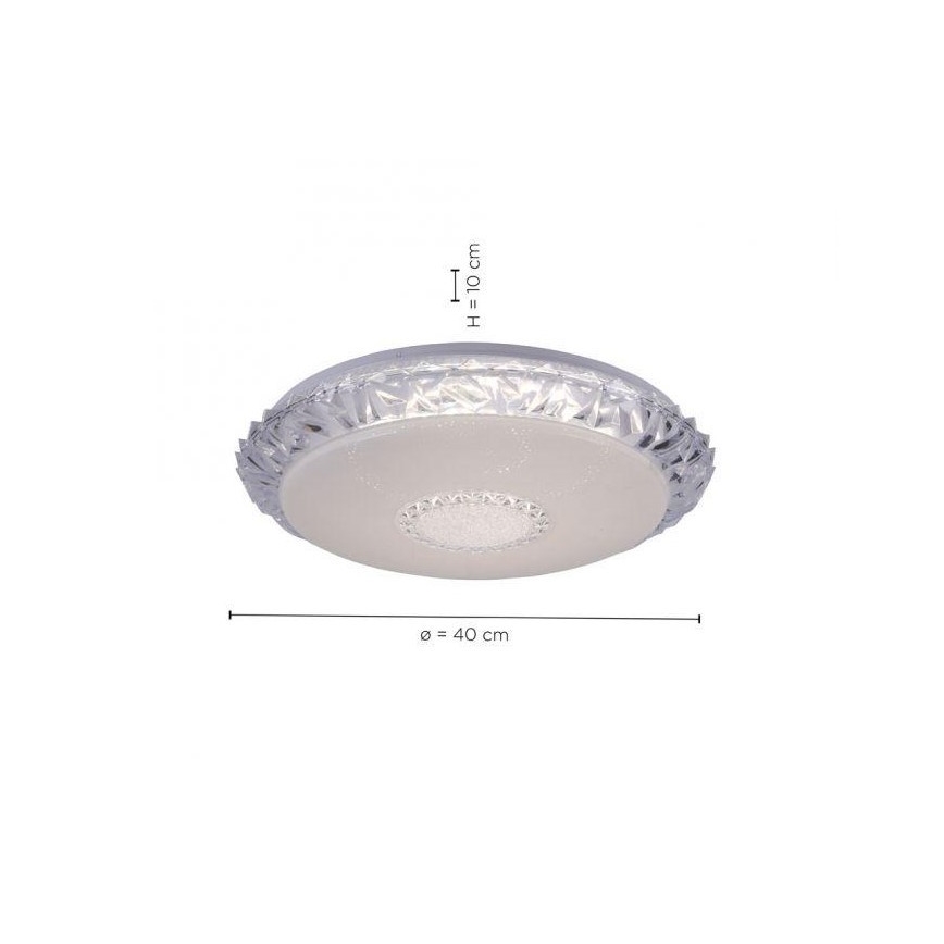 Leuchten Direkt 14376-00 - LED RGBW Reguliuojamas lubinis šviestuvas LUCCA LED/18,8W/230V 2700-5000K + valdymo pultas