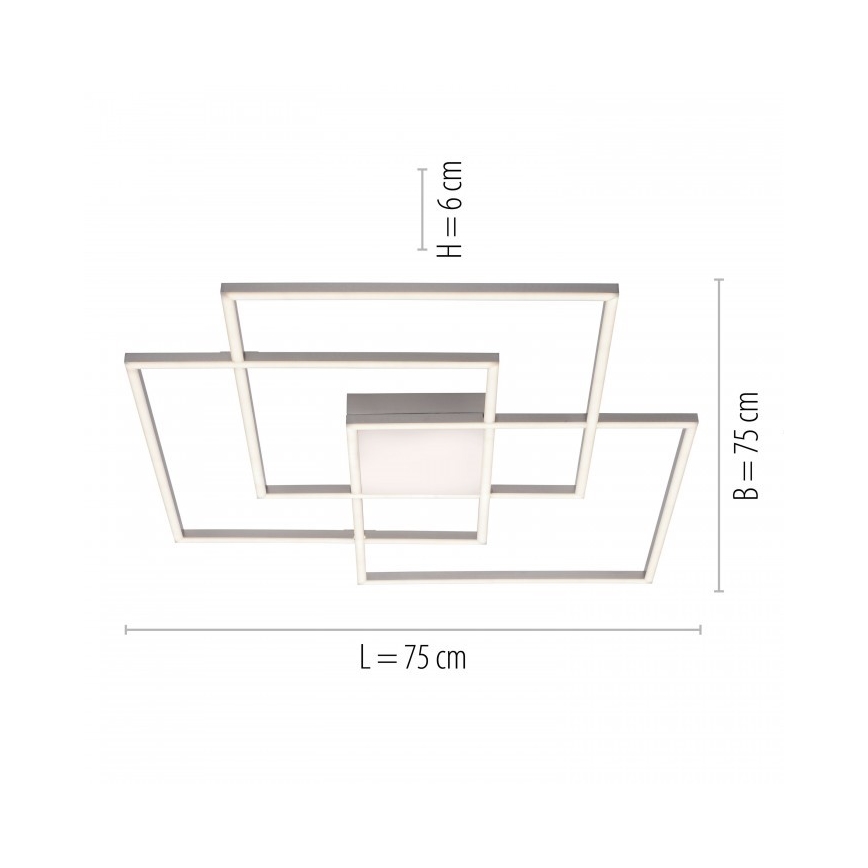 Leuchten Direkt 14713-55- LED Reguliuojamas ant pagrindo montuojamas sietynas ASMIN LED/45W/230V 3000-5000K + valdymo pultas