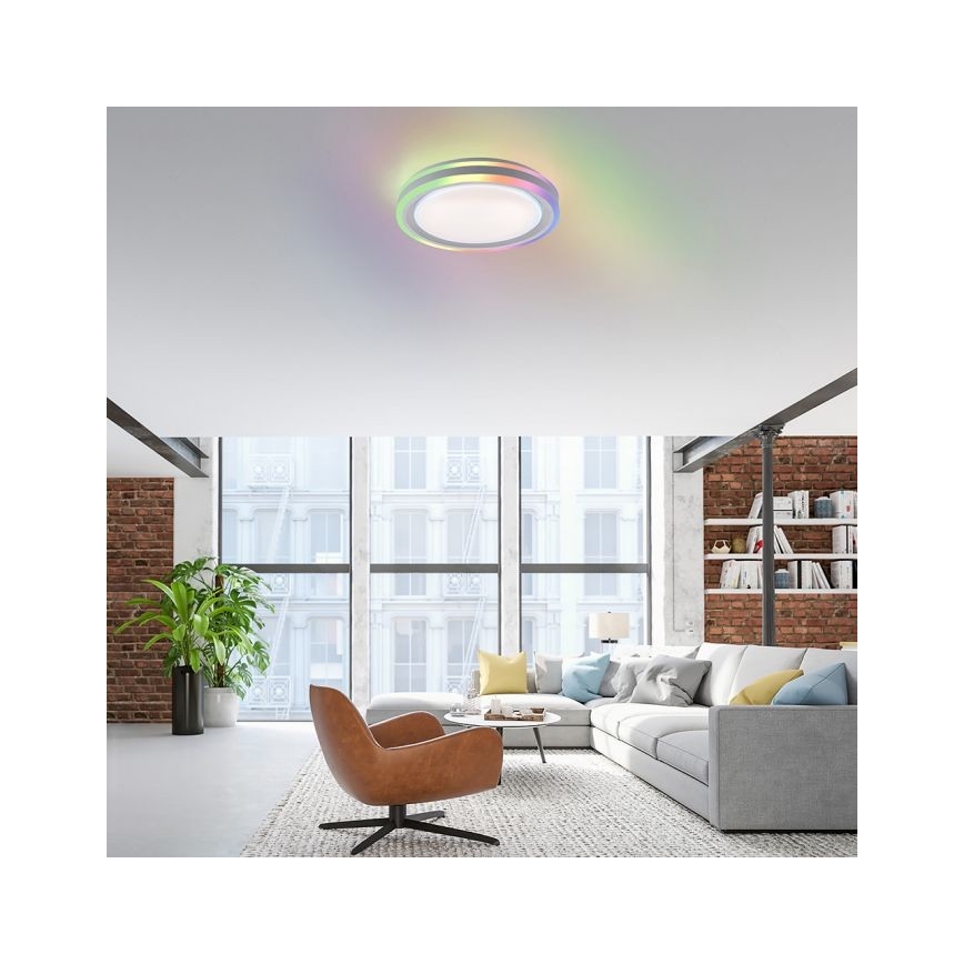 Leuchten Direkt 15152-16 - LED RGBW Reguliuojamas lubinis šviestuvas SPHERIC LED/18W/230V + valdymo pultas