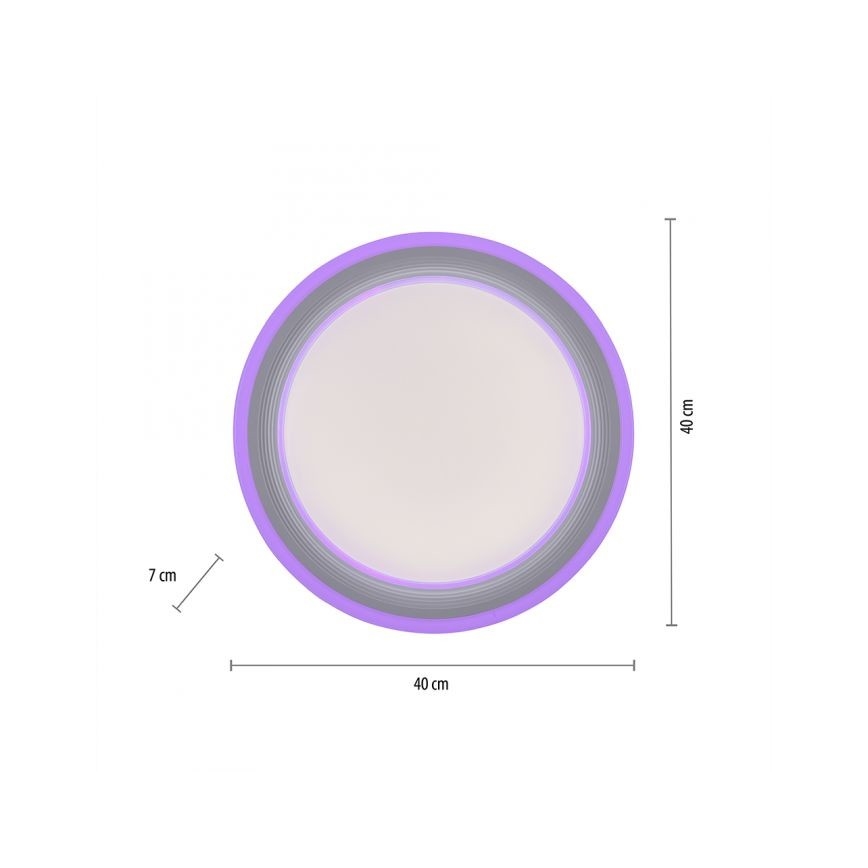 Leuchten Direkt 15152-16 - LED RGBW Reguliuojamas lubinis šviestuvas SPHERIC LED/18W/230V + valdymo pultas