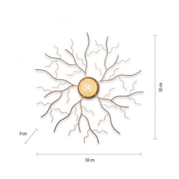 Leuchten Direkt 15638-60 - Ant pagrindo montuojamas sietynas LIMB 1xE27/40W/230V žalvaris