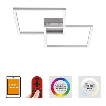 Leuchten Direkt 16429-55 - LED RGB Pritemdomas šviestuvas 2xLED / 12,5W / 230V Tuya + Valdymo pultas