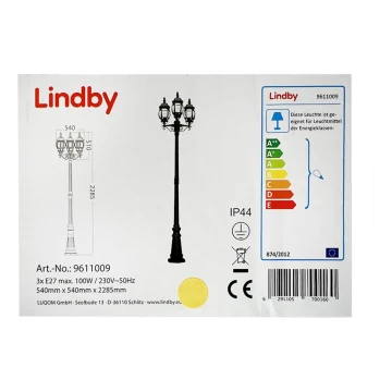 Lindby - Lauko šviestuvas 3xE27/100W/230V IP44