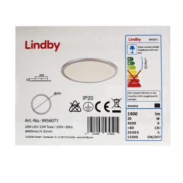 Lindby - LED Lubinis šviestuvas LEONTA LED/20W/230V