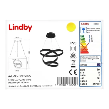 Lindby - LED Pakabinamas sietynas OLADA LED/57,5W/230V