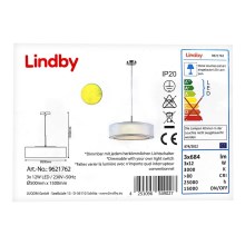 Lindby - LED Reguliuojamas pakabinamas sietynas AMON 3xLED/12W/230V