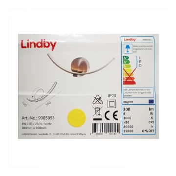 Lindby - LED Sieninis šviestuvas IVEN LED/7W/230V