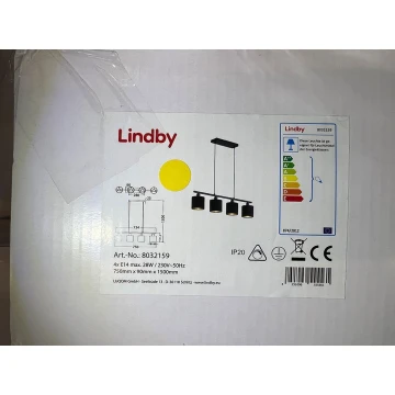 Lindby - Pakabinamas sietynas VASILIA 4xE14/28W/230V