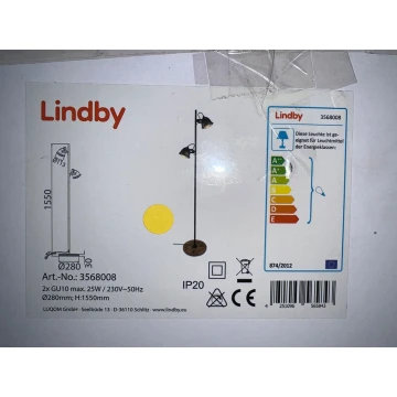 Lindby - Toršeras SHILA 2xGU10/25W/230V