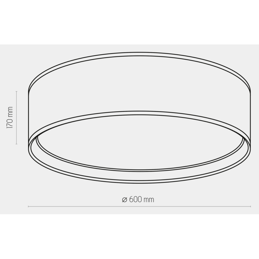 Lubinis šviestuvas BILBAO 4xE27/15W/230V d. 60 cm juodas/aukso