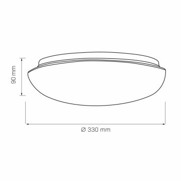 Lubinis šviestuvas BONIFACY 2xE27/20W/230V diametras 33 cm balta