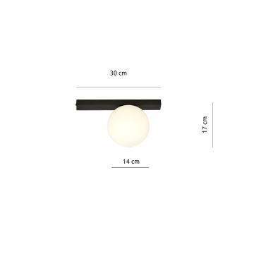 Lubinis šviestuvas FIT 1xE14/10W/230V juoda/balta