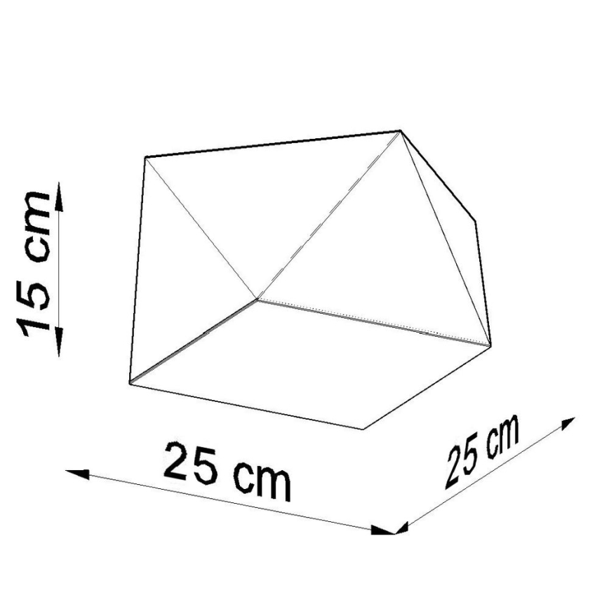 Lubinis šviestuvas  HEXA 1xE27/60W/230V baltas