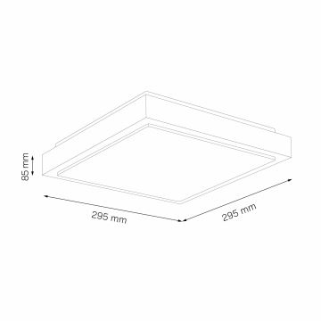 Lubinis šviestuvas KAZIMIERZ 2xE27/20W/230V 29,5x29,5 cm juoda