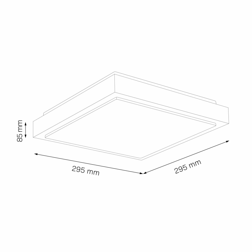 Lubinis šviestuvas KAZIMIERZ 2xE27/20W/230V 29,5x29,5 cm juoda