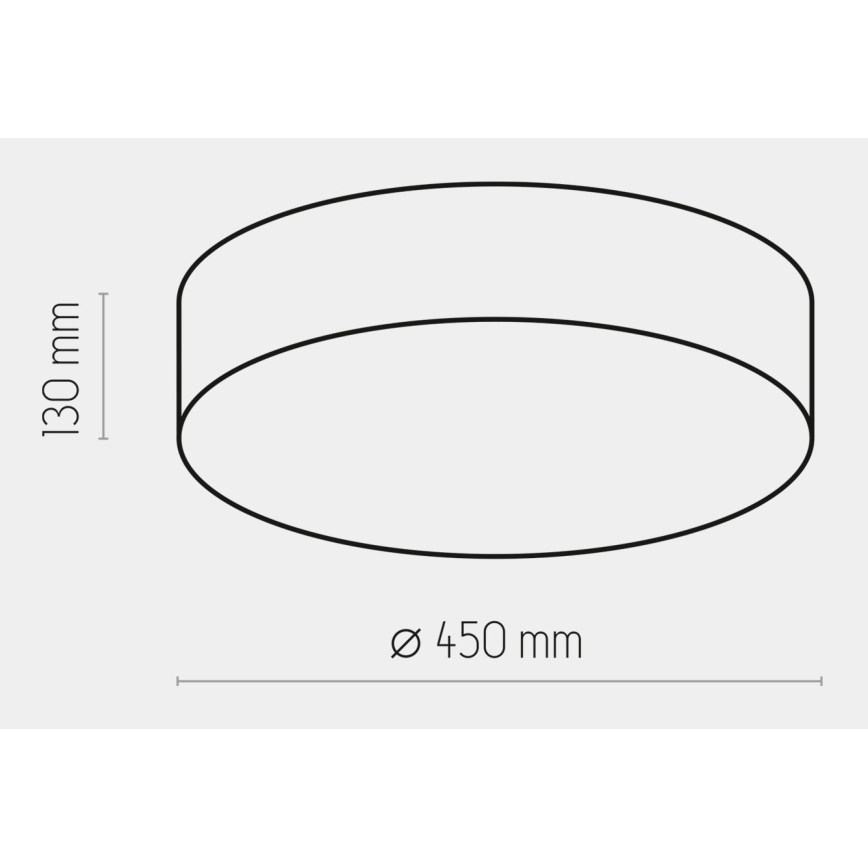 Lubinis šviestuvas RONDO 4xE27/15W/230V d. 45 cm baltas