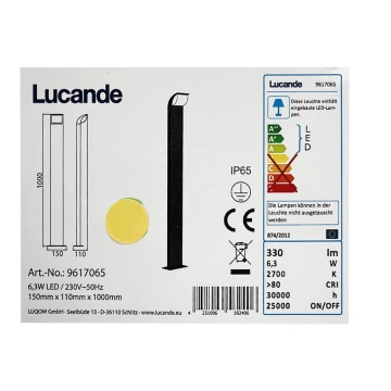 Lucande - LED Lauko lempa TINNA LED/6,3W/230V IP65