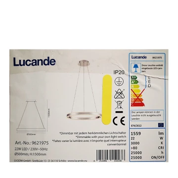 Lucande - LED Reguliuojamas pakabinamas sietynas LYANI LED/20,5W/230V