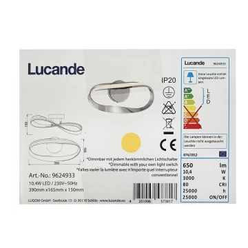 Lucande - LED Sieninis šviestuvas XALIA LED/10,4W/230V