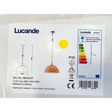 Lucande - Pakabinamas sietynas LOURENCO 1xE27/60W/230V