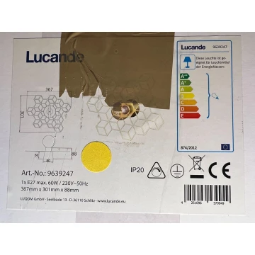 Lucande - Sieninis šviestuvas ALEXARU 1xE27/60W/230V