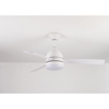 Lucci air 513075 - LED lubinis ventiliatorius VECTOR LED/25W/230V 3000/4200/6500K balta + nuotolinio valdymo pultas