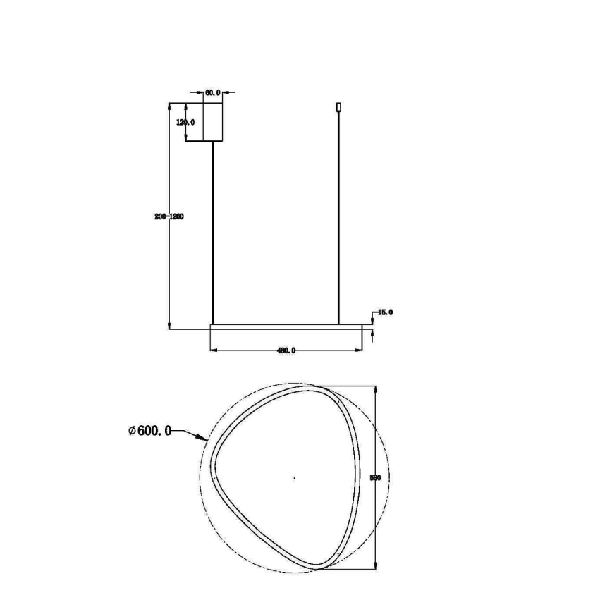 Maytoni MOD072PL-L28BS3K1 - LED Pakabinamas sietynas GLINT LED/24W/230V auksas diametras 60 cm