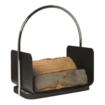 Metalinis krepšys medienai su rankena 50x41 cm antracitas
