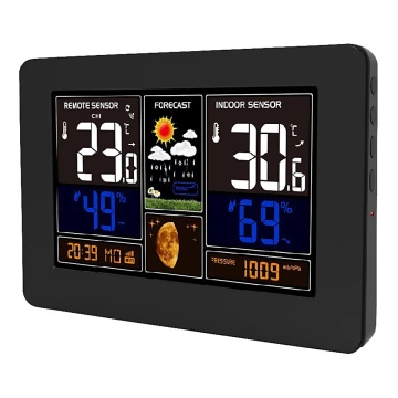 Meteorologinė stotis su spalvotu LCD ekranu 2xAA/5V Wi-Fi Tuya