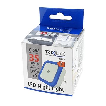 Naktinė LED lemputė su jutikliu LED/0,5W/230V mėlyna